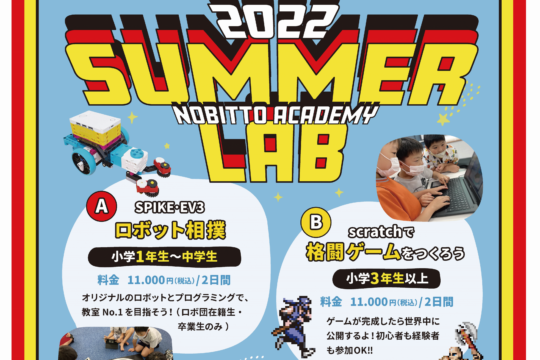 ”Summer Lab 2022” 今年も開催します！