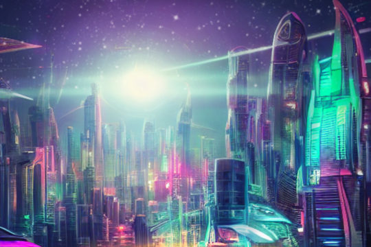 AIが描いた未来の街
